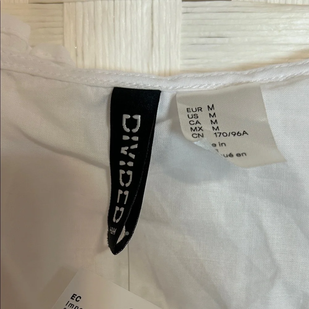 Divided White Ruffle Eyelet Blouse - Picture 2 of 2
